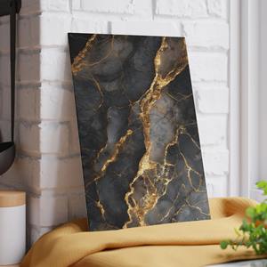 Planche à découper noire moderne de designer avec accent doré pour des plateaux de service élégants, décoration intérieure et utilisation spéciale comme cadeau en provenance d'Inde - Product Image 4