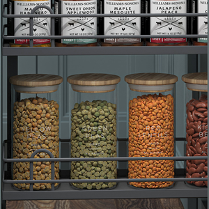 وحدات تخزين فولاذية جانبية قابلة للسحب للمطبخ مع رف للزجاجات وسلة قابلة للسحب صديقة للبيئة للخزائن - Product Image 5