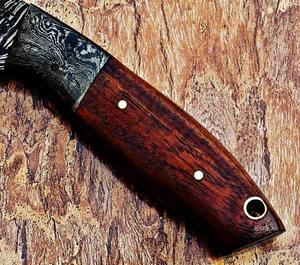 Navaja de Bolsillo de Acero de Damasco Hecha a Mano, Mango de Madera de Palisandro, Acero de Damasco, Marca NM, Grosor de 0.17 Pulgadas, para Uso Diario - Product Image 3