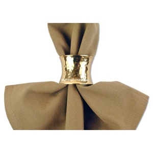 Golden & Silver Metal Wire Napkin Rings in Round Shape for Hotel and Wedding Dinner <b>Table</b> Decor Napkin Holders - Product Image 6