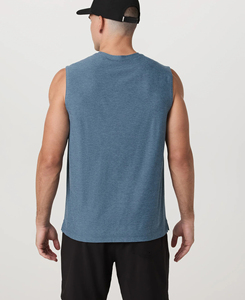 Débardeurs décontractés pour hommes de qualité supérieure en polyester et élasthanne, respirants, confortables, durables, pour le yoga et le fitness, avec col brodé et tissé - Product Image 2