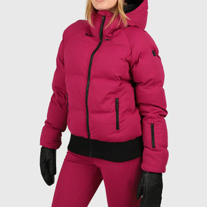 Chaqueta de invierno reversible a prueba de viento para mujer, acolchada larga de talla grande con mangas largas ligeras, cierre de cremallera a la moda para invierno - Product Image 2