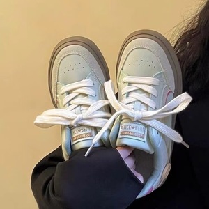 Baskets blanches tendance printemps-automne 2026 pour femme, style coréen, <span class=keywords><strong>plateforme</strong></span> polyvalente, chaussures de skate décontractées, en stock à l'étranger - Product Image 5