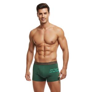 Calzoncillos Boxer Personalizados al por Mayor para Hombre, 100% Algodón, Transpirables, Antibacterianos, Ecológicos, con Logotipo Impreso, Talla Única - Product Image 1
