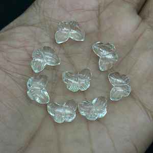 Cuentas de Piedras Preciosas Sueltas de Cuarzo Cristal Talladas a Mano en Forma de Mariposa de 13 mm para Joyería - Product Image 3