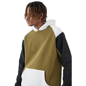 Sudaderas con capucha ajustadas cálidas de invierno para hombre, diseño de panel multicolor, ropa informal de moda más vendida, 100% algodón, venta al por mayor - Product Image 5