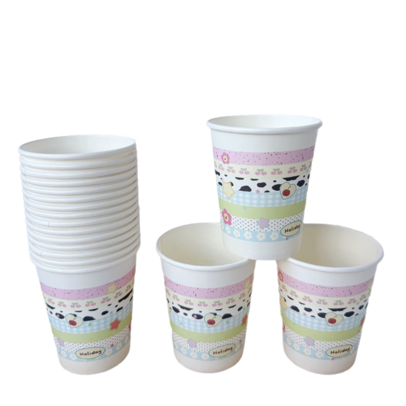 Single Wall Paper Cup Wholesale Eco-Friendly Take Away Custom LOGO Paper Cup Disposable Coffee Cup