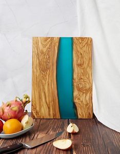 Planche à découper en résine époxy bois d'acacia planche à découper Ocean Beach planche à fromage Art planche à découper en résine époxy à bas prix - Product Image 3