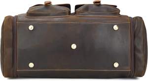 Sac de sport en cuir véritable fabriqué à la main bagage de voyage pour hommes sac de sport de nuit pour week-end fournisseur en gros - Product Image 4