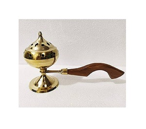 Quemador de incienso de latón de alta calificación con trabajo antiguo Vintage para rituales de meditación calmantes - Product Image 6