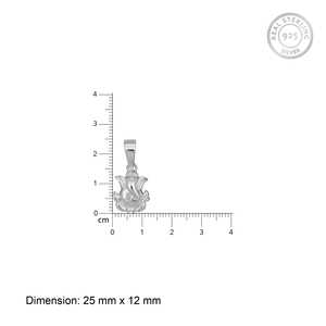 Colgante artístico hecho a mano de Ganpati en plata con acabado plateado, cadena de caja duradera, joyería para mujer para ocasiones festivas. - Product Image 5