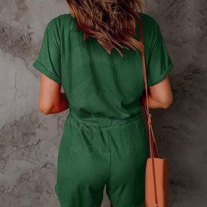 Rompers Casuales de Verano para Mujer, Manga Corta, Transpirables, de Algodón, para Playa, Viajes, Moda, Cómodos y Elegantes - Product Image 4