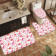 Ensemble de tapis de salle de bain imprimés sur mesure pour salle de bain, rideau de douche antidérapant, tapis de bain - Product Image 5