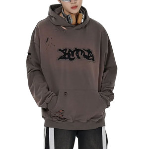 สินค้ายอดนิยมผู้ชาย Hoodies เย็บปักถักร้อยด้อยที่กําหนดเองวินเทจผ้าฝ้าย 100% เย็บปักถักร้อย Hoodies - Product Image 1