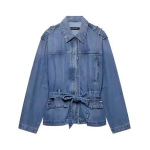 Veste bomber en denim en coton tricoté respirant pour homme de haute qualité et élégante - Product Image 5