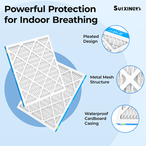 แผ่นกรองอากาศ SUIXINEYI MERV8 สำหรับเครื่องปรับอากาศ HVAC และเตาอบ ขนาด 20x24x1 นิ้ว รูปทรงสี่เหลี่ยมจัตุรัสแบบจีบ - Product Image 4