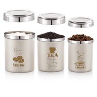 Recipientes de Acero Inoxidable de Alta Calidad para Té Blanco, Azúcar y Café, Duraderos, Resistentes al Óxido, Ecológicos, Portátiles y Personalizables para la Cocina