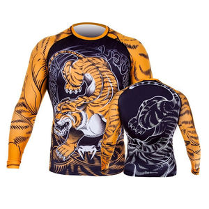 Custom Made Design Your Own Sublimated Rash Guards Mangas completas Active Wears Manga larga Mezcla de artes marciales para hombres Rash Guard - Product Image 6