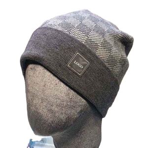 Wholesale Custom Design Checker <b>Board</b> Knit Beanie Soft Cuffed Winter Hat With <b>Letter</b> Print Beanie For Travel - Product Image 4