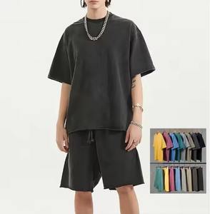 Precio de fábrica, jersey para hombre, camiseta Unisex de gran tamaño de peso pesado de alta calidad personalizada, camiseta de diseño de cuello redondo de algodón 100% para hombre - Product Image 2