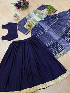 NAVRATRI SPECIAL SHRUG, BLONAVRATRI SPECIAL SHRUG, BLUSE & LEHENGA ON FAUX GEORGETTE & RAYON CON BANDHANI - Product Image 6