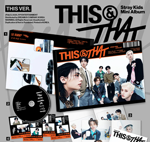 Stray Kids THIS & THAT มินิอัลบั้มชุดที่ 10 [THIS Ver.] ซีดี โฟโต้บุ๊ค 2 โฟโต้การ์ด บัตรประจำตัว มินิโปสการ์ด ชุดสติกเกอร์แม่เหล็ก เคป๊อป - Product Image 2