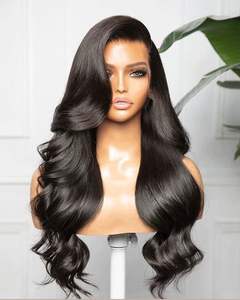 Peluca de pelo Temple Remy de alta calidad HD Lace, color negro clásico - Product Image 5