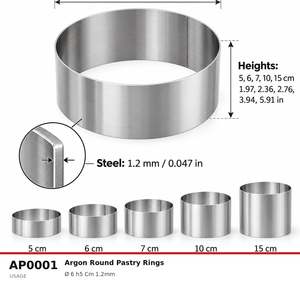 Anillo para Pastel Fida, Redondo, Argón, 1.2 mm de Grosor, 10 cm de Altura, Acero Inoxidable - Product Image 4
