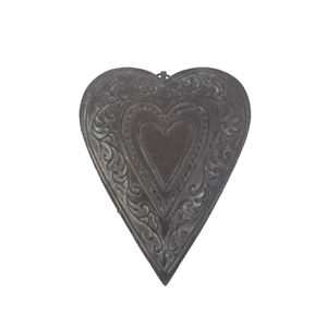 Fancy Decorative Set of 2 Metal <b>Hanging</b> <b>Heart</b> for Home and Christmas Decoration White Color Customized Handmade - Product Image 5