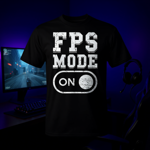 T-shirt de jeu de tir à la première personne avec mode FPS activé pour les joueurs de jeux vidéo - Article promotionnel - Product Image 3