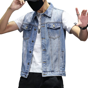 เสื้อกั๊กยีนส์ของผู้ชายสำหรับฤดูหนาวขายดีเสื้อแขนกุดลำลองระบายอากาศได้ดีทำจากผ้าฝ้าย100% - Product Image 5