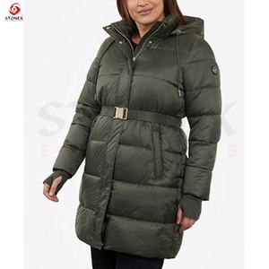 Vêtements d'hiver Veste à capuche zippée pour femmes Veste chaude personnalisée Veste d'hiver respirante pour femmes de grande taille. - Product Image 6