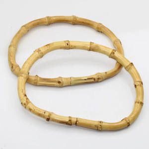 Une paire de poignées en bambou pour poignée de sac de collecte, sac à main en bambou durable - Product Image 2