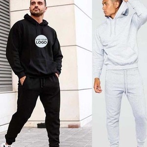 ชุดวอร์ม2ชิ้นสำหรับผู้ชายเสื้อกันหนาวสวมหัวขนแกะชุดวิ่งจ๊อกกิ้งเข้ารูปแบบสปอร์ต - Product Image 4