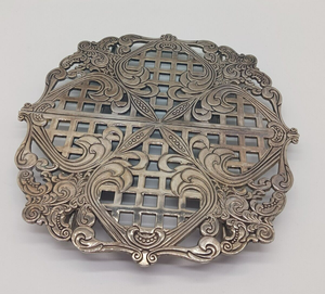 Dessous de plat en plaqué argent vintage, protection de table antidérapante résistante à la chaleur pour la cuisine, les repas et les ustensiles de cuisine à usage décoratif - Product Image 2