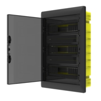 Boîtiers en plastique ABS/PC, capacité 24/36/45 modules, boîte à disjoncteurs, boîte à fusibles, IP40, montage encastré, boîte de distribution, corps jaune - noir