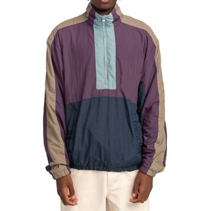 Chaqueta Cortavientos Deportiva de Poliéster Ligera e Impermeable con Bloques de Color Vintage para Hombre - Product Image 3