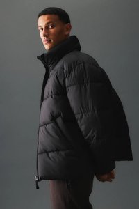 Men's <b>Puffer</b> <b>Jacket</b> Bubble Coat Padded Coat OEM Logo Oversized Down Bubble Winter Black Custom <b>Puffer</b> <b>Jackets</b> - Product Image 2