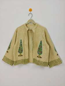 Cotton Tnt Assorted Color Design Handmade Ethnic Boho Quilted Breathable Reversible Eco-Friendly Jacket Block Printed <b>Coat</b> - Product Image 3