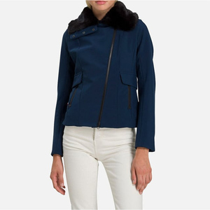 Nuevo diseño personalizado azul marino mujer Josiane chaqueta Softshell precio de fábrica mangas completas y a prueba de viento mujeres correr al aire libre chaquetas - Product Image 1
