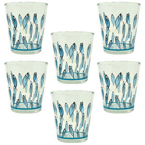 ชุดแก้วปลาขนาด325มล. สำหรับใส่เครื่องดื่มโต๊ะสไตล์ทะเล6ชิ้น - Product Image 1