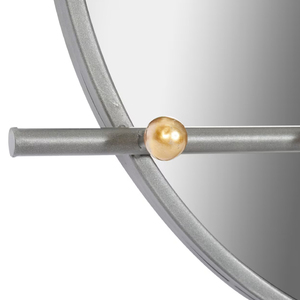 Hot Selling 2025 Customized High Quality Modern Design Decorative <b>Silver</b> Metal Orb Wall <b>Mirror</b> for Home Decoration Glass - Product Image 3