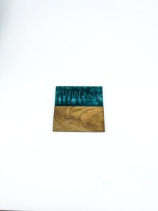 Dessous de verre en résine fabriqué à la main avec de vraies feuilles, tampon de boisson botanique écologique pour les intérieurs inspirés de la nature et de luxe - Product Image 3