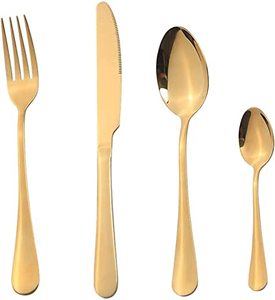 Couverts finis faits à la main de qualité standard avec poignée de couleur noire ensemble de couverts en métal de cuisine de table - Product Image 3