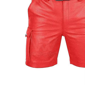 Pantalones cortos de cuero de nuevo diseño más vendidos para hombres Venta caliente Nueva llegada Pantalones cortos de cuero ligeros para hombres - Product Image 6