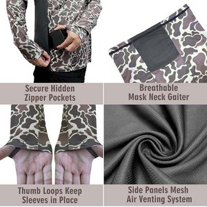 Sprixo Enterprises Chemises de pêche à capuche à manches longues Protection solaire UV à l'extérieur pour vêtements de sport Vêtements de pêche Chemises à capuche - Product Image 6