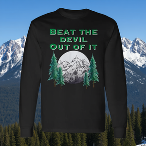 T-shirt à manches longues Beat The Devil Out Of It Art Paint Trees Mountains - Product Image 3