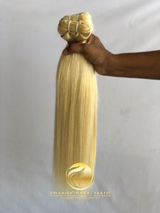 Extensiones humanas vírgenes de templo indio 100% de calidad superior, paquetes rectos rubios de 16 pulgadas, proveedor indio suave de un solo donante 11A - Product Image 3