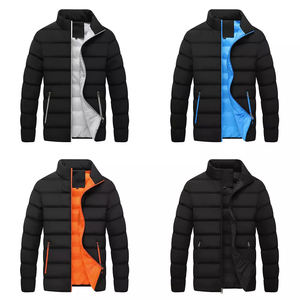 Chaquetas gruesas de burbujas para hombres, venta al por mayor, estilos personalizados Premium, prendas de vestir exteriores con cuello levantado de lona - Product Image 6