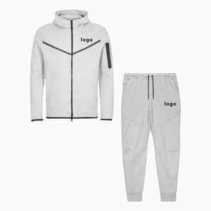 Conjunto Deportivo Casual de Dos Piezas para Hombre, con Logotipo Personalizado, Cortavientos, Transpirable, con Cremallera, para Invierno - Product Image 1